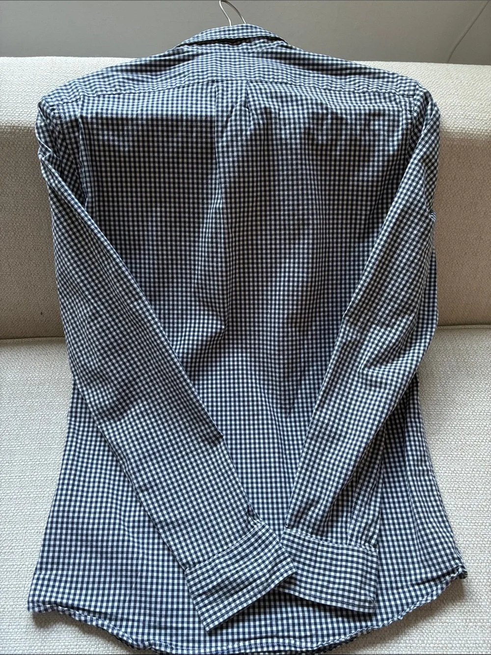 J. Crew Navy & White Gingham Button-Down Shirt